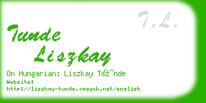 tunde liszkay business card